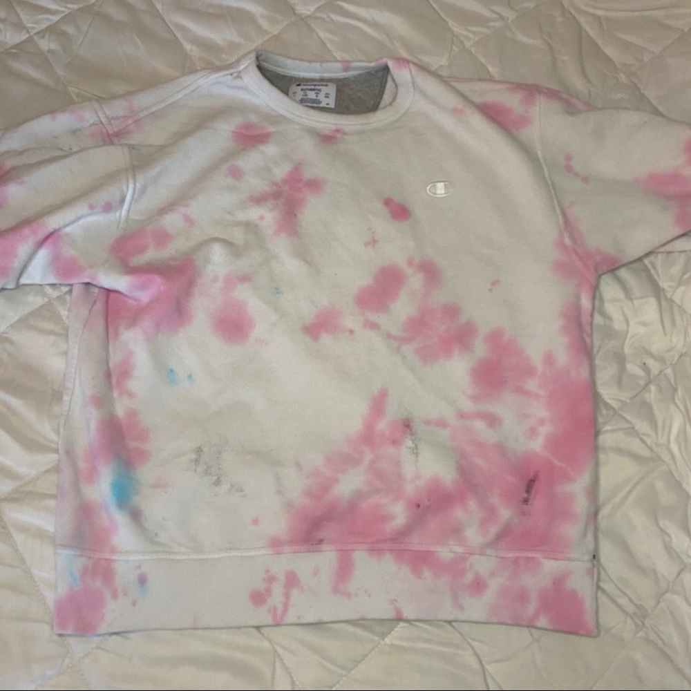 tie dye champion sweatshirt